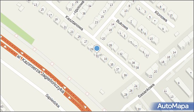 Rotmanka, Kasztanowa, 31, mapa Rotmanka