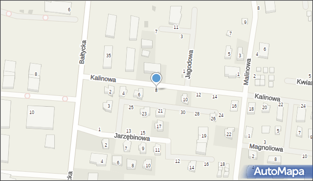 Rowy, Kalinowa, 8, mapa Rowy