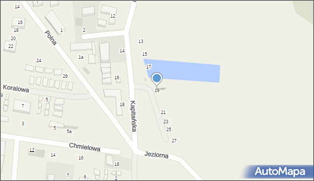 Rowy, Kapitańska, 19, mapa Rowy