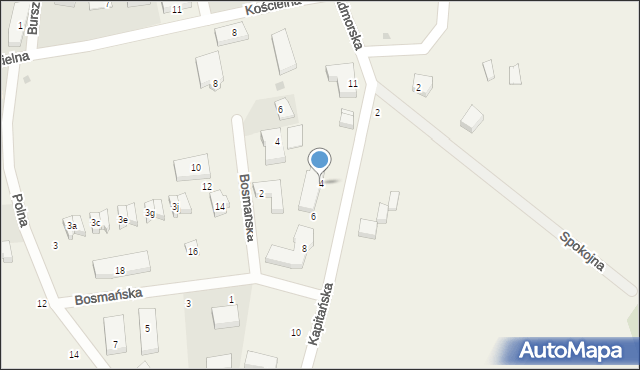 Rowy, Kapitańska, 4, mapa Rowy