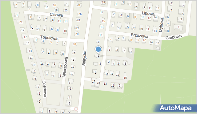 Rowy, Kasztanowa, 5, mapa Rowy