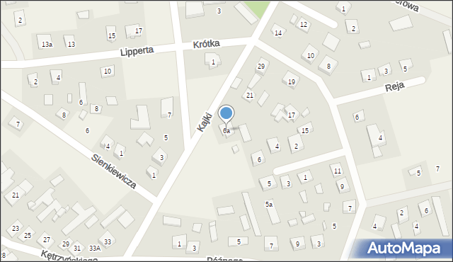 Rozogi, Kajki Michała, 6a, mapa Rozogi