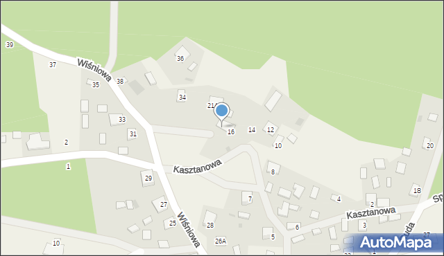 Ruda, Kasztanowa, 18, mapa Ruda