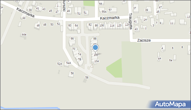 Ruda Śląska, Kaczmarka Ignacego, 100, mapa Rudy Śląskiej