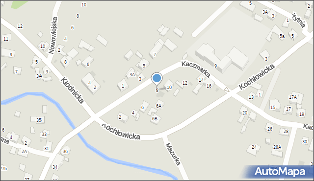 Ruda Śląska, Kaczmarka Ignacego, 8, mapa Rudy Śląskiej