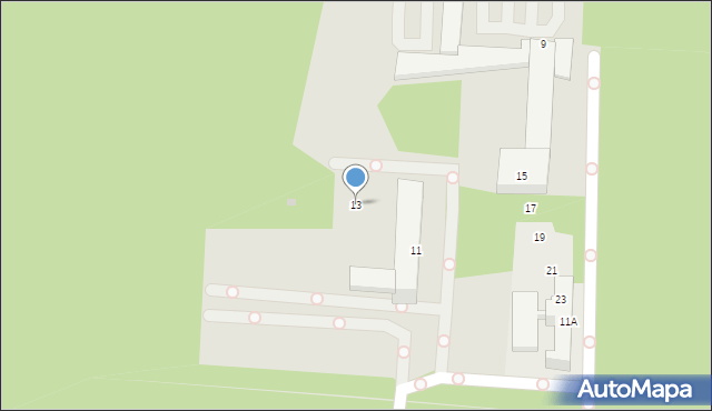 Ruda Śląska, Kalinowa, 13, mapa Rudy Śląskiej