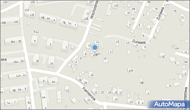 Ruda Śląska, Kamienna, 22B, mapa Rudy Śląskiej