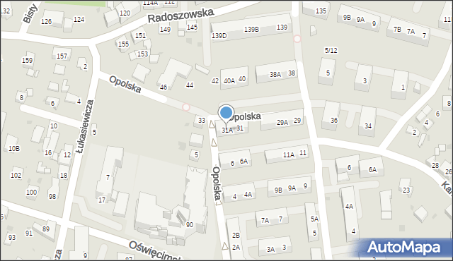 Ruda Śląska, Kamienna, 31A, mapa Rudy Śląskiej