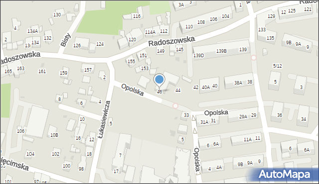 Ruda Śląska, Kamienna, 46, mapa Rudy Śląskiej