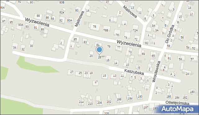 Ruda Śląska, Kaszubska, 18, mapa Rudy Śląskiej