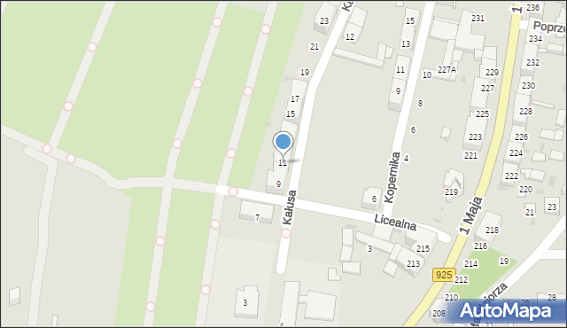 Ruda Śląska, Kałusa Wawrzyna, 11, mapa Rudy Śląskiej