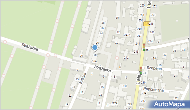 Ruda Śląska, Kałusa Wawrzyna, 16, mapa Rudy Śląskiej