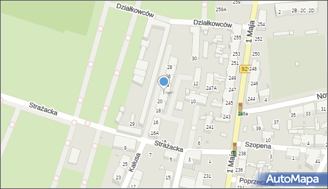 Ruda Śląska, Kałusa Wawrzyna, 22, mapa Rudy Śląskiej