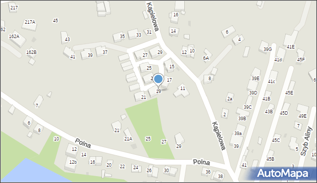 Ruda Śląska, Kąpielowa, 19, mapa Rudy Śląskiej