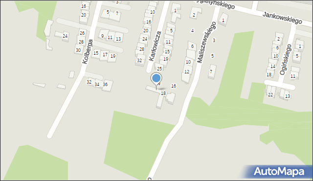 Ruda Śląska, Karłowicza Mieczysława, 31, mapa Rudy Śląskiej
