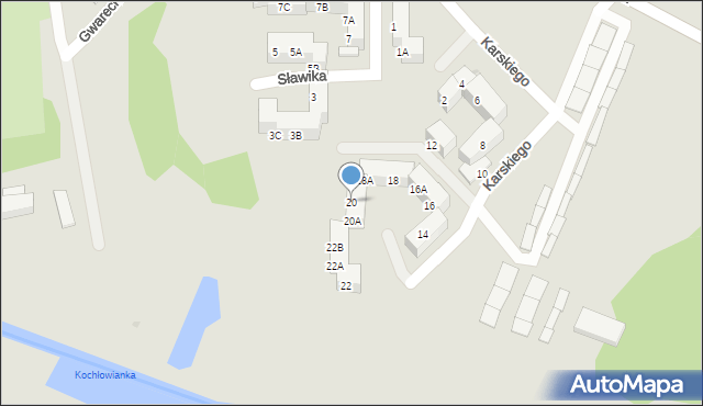 Ruda Śląska, Karskiego Jana, 20, mapa Rudy Śląskiej