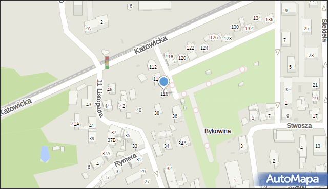 Ruda Śląska, Katowicka, 116, mapa Rudy Śląskiej
