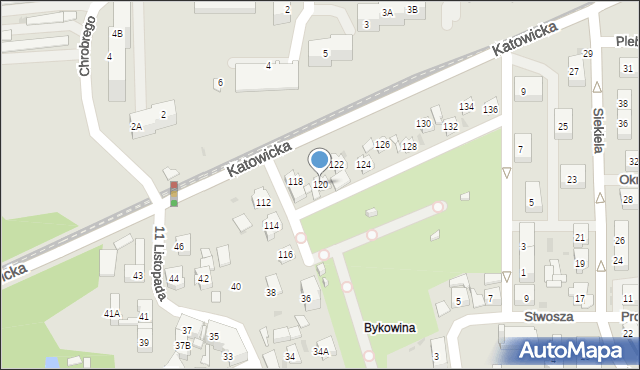 Ruda Śląska, Katowicka, 120, mapa Rudy Śląskiej