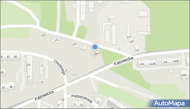 Ruda Śląska, Katowicka, 135, mapa Rudy Śląskiej
