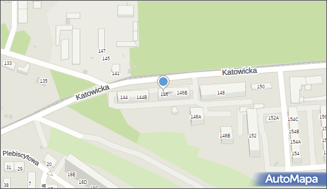 Ruda Śląska, Katowicka, 146, mapa Rudy Śląskiej