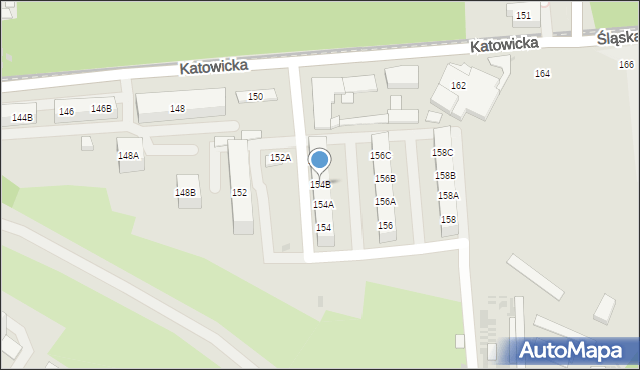Ruda Śląska, Katowicka, 154B, mapa Rudy Śląskiej
