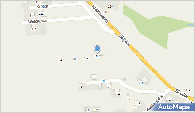 Rudawa, Kalwaryjska, 24, mapa Rudawa