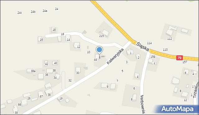 Rudawa, Kalwaryjska, 8, mapa Rudawa