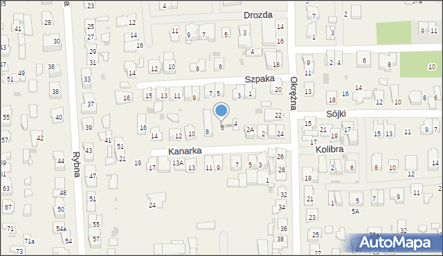 Rybie, Kanarka, 6, mapa Rybie