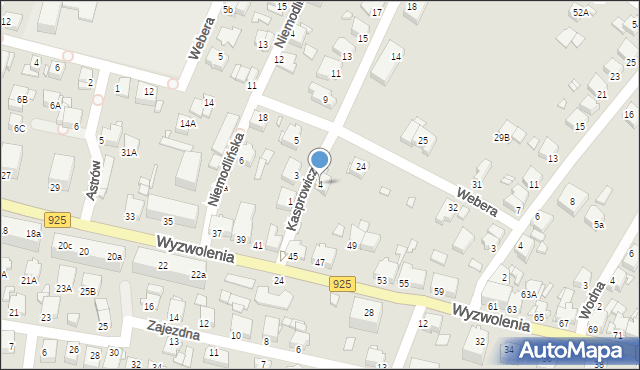 Rybnik, Kasprowicza Jana, 4, mapa Rybnika