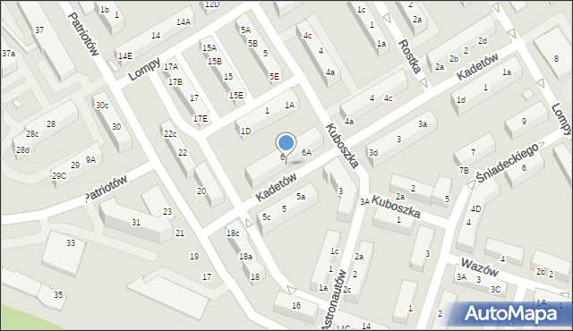 Rybnik, Kadetów, 6D, mapa Rybnika