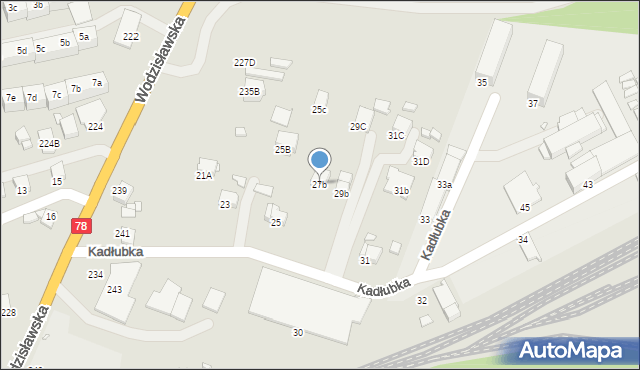 Rybnik, Kadłubka Wincentego, bp., 27b, mapa Rybnika