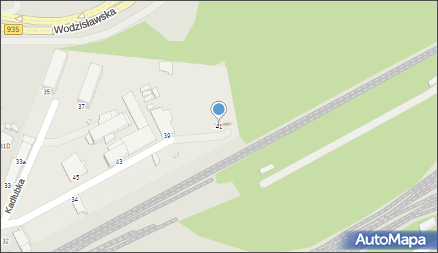 Rybnik, Kadłubka Wincentego, bp., 41, mapa Rybnika