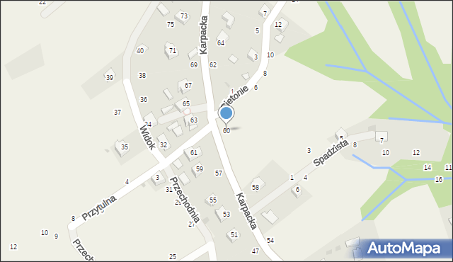 Rychwałdek, Karpacka, 60, mapa Rychwałdek