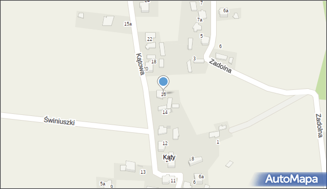 Ryczówek, Kątowa, 16, mapa Ryczówek