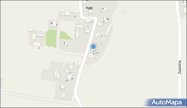 Ryczówek, Kątowa, 2, mapa Ryczówek