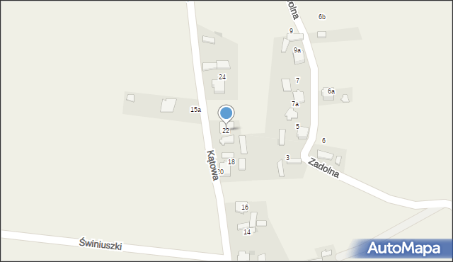 Ryczówek, Kątowa, 22, mapa Ryczówek