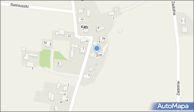 Ryczówek, Kątowa, 4, mapa Ryczówek