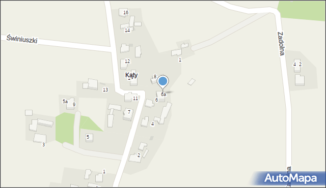 Ryczówek, Kątowa, 6a, mapa Ryczówek