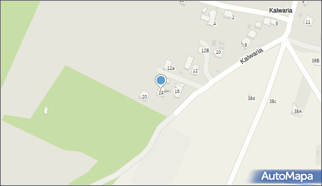 Rymanów, Kalwaria, 14, mapa Rymanów