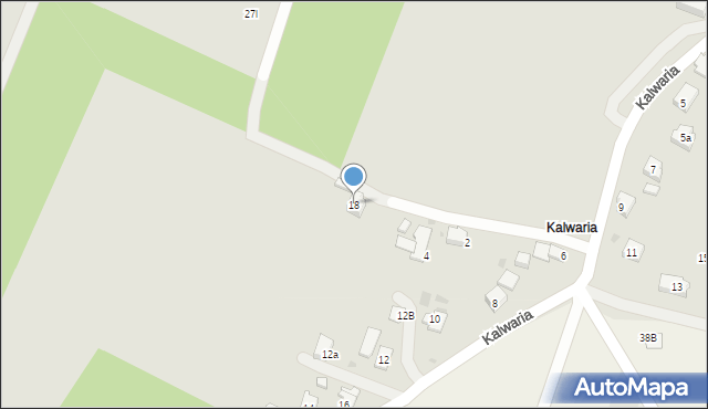 Rymanów, Kalwaria, 18, mapa Rymanów