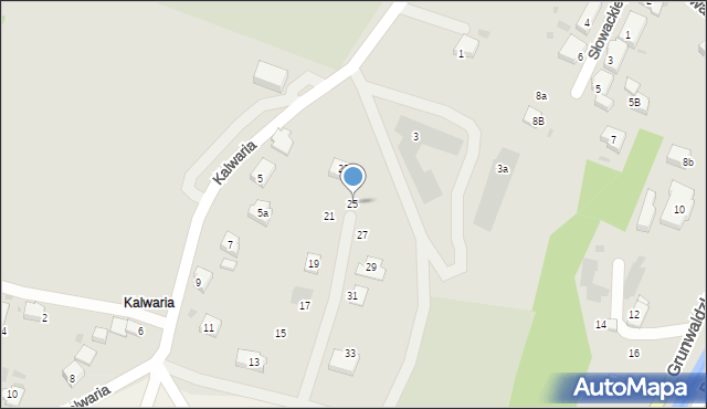 Rymanów, Kalwaria, 25, mapa Rymanów