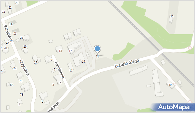 Rząska, Kamienna, 31, mapa Rząska