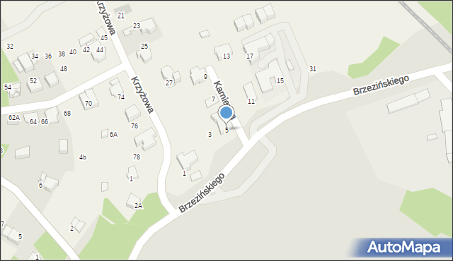 Rząska, Kamienna, 5, mapa Rząska