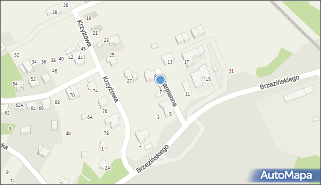 Rząska, Kamienna, 7, mapa Rząska