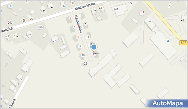 Rzekuń, Kameralna, 17, mapa Rzekuń