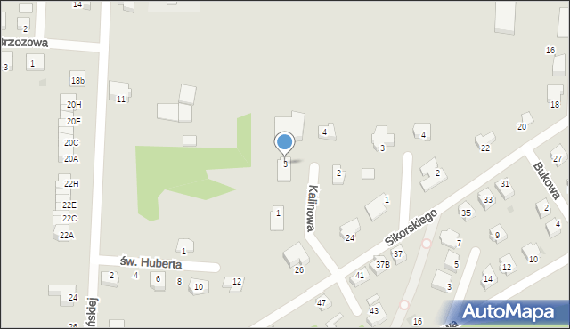 Rzepin, Kalinowa, 3, mapa Rzepin