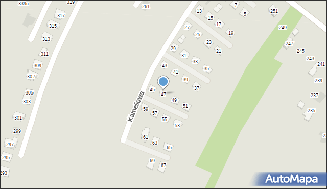 Rzeszów, Kameliowa, 47, mapa Rzeszów