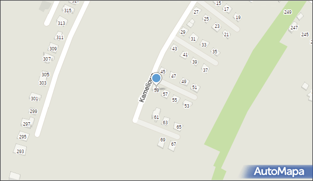 Rzeszów, Kameliowa, 59, mapa Rzeszów