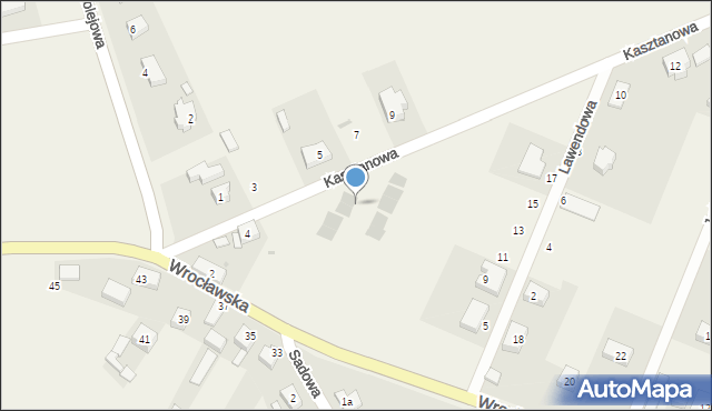 Sadków, Kasztanowa, 4a, mapa Sadków