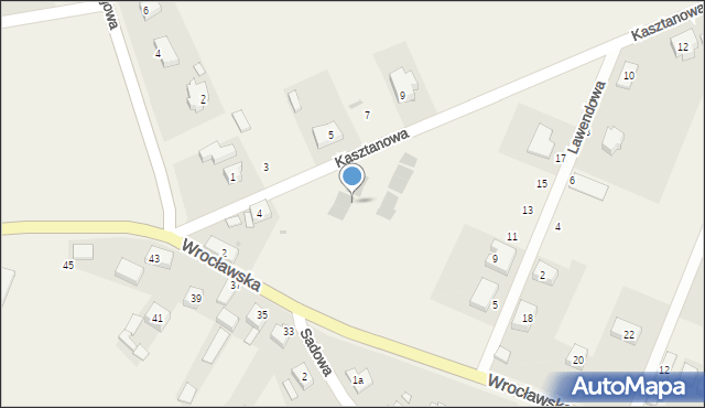 Sadków, Kasztanowa, 4c, mapa Sadków